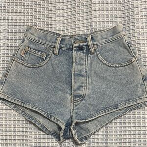 Vintage Vtg Esprit Sz 26 Denim Blue Jeans High Waisted 90s Style Shorts Clothes